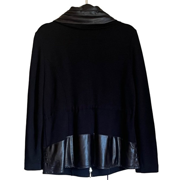 Joseph Ribkoff Black Jacket with Satin Accents, Size US 8. - Picture 5 of 9